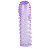 Насадка гелевая фиолетовая с точками, шипами и наплывами - 13,5 см. - Toyfa Basic - в Новокузнецке купить с доставкой Насадка гелевая фиолетовая с точками, шипами и наплывами - 13,5 см. - Toyfa Basic - в Новокузнецке купить с доставкой
