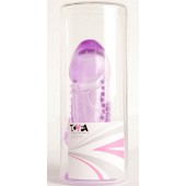 Фиолетовая гелевая насадка с шипами - 13 см. - Toyfa Basic - в Новокузнецке купить с доставкой