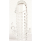 Гелевая прозрачная насадка с 2 отростками - 13 см. - Toyfa Basic - в Новокузнецке купить с доставкой Гелевая прозрачная насадка с 2 отростками - 13 см. - Toyfa Basic - в Новокузнецке купить с доставкой