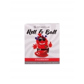 Стимулирующий презерватив-насадка Roll   Ball Strawberry - Sitabella - купить с доставкой в Новокузнецке