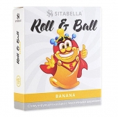 Стимулирующий презерватив-насадка Roll   Ball Banana - Sitabella - купить с доставкой в Новокузнецке
