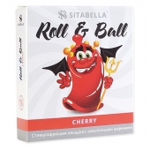 Стимулирующий презерватив-насадка Roll   Ball Cherry - Sitabella - купить с доставкой в Новокузнецке