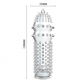 Закрытая прозрачная насадка Crystal sleeve - 14,2 см. - Erowoman-Eroman - в Новокузнецке купить с доставкой
