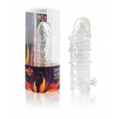Закрытая прозрачная рельефная насадка Crystal sleeve - 13 см. - Erowoman-Eroman - в Новокузнецке купить с доставкой