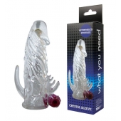 Закрытая прозрачная вибронасадка на пенис Crystal Sleeve Vibe - Erowoman-Eroman - в Новокузнецке купить с доставкой