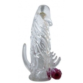 Закрытая прозрачная вибронасадка на пенис Crystal Sleeve Vibe - Erowoman-Eroman - в Новокузнецке купить с доставкой
