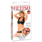 Черный податливый страпон Posable Partner Strap-On - 17,8 см. - Pipedream - купить с доставкой в Новокузнецке