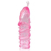 Закрытая рельефная насадка Crystal sleeve snakes в виде змеи с усиками - 14 см. - Erowoman-Eroman - в Новокузнецке купить с доставкой