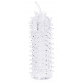 Закрытая рельефная насадка Crystal sleeve с усиками - 12 см. - Erowoman-Eroman - в Новокузнецке купить с доставкой