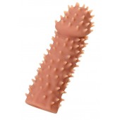 Телесная реалистичная насадка KOKOS Extreme Sleeve 07 с дополнительной стимуляцией - 12,7 см. - KOKOS - в Новокузнецке купить с доставкой