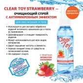 Очищающий спрей для игрушек CLEAR TOY Strawberry - 100 мл. - Биоритм - купить с доставкой в Новокузнецке