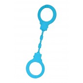 Голубые силиконовые наручники A-Toys без ключа - A-toys - купить с доставкой в Новокузнецке