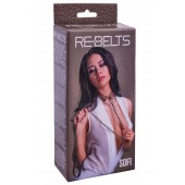 Коричневый поводок и чокер с кольцом Sofi - Rebelts - купить с доставкой в Новокузнецке