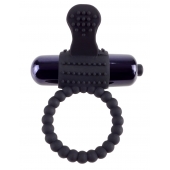 Черное эрекционное виброкольцо Vibrating Silicone Super Ring - Pipedream - в Новокузнецке купить с доставкой