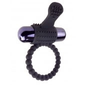 Черное эрекционное виброкольцо Vibrating Silicone Super Ring - Pipedream - в Новокузнецке купить с доставкой