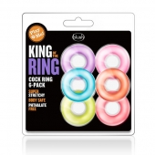 Набор из 6 эрекционных колец King of the Ring - Blush Novelties - в Новокузнецке купить с доставкой