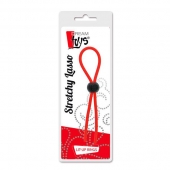 Красное эрекционное лассо с одной бусиной-утяжкой STRETCHY THIN LASSO - Dream Toys - в Новокузнецке купить с доставкой