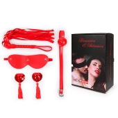 Пикантный набор БДСМ из 4 предметов в красном цвете - Notabu - купить с доставкой в Новокузнецке