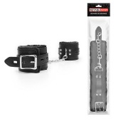 Черные оковы на металлических карабинах - Notabu - купить с доставкой в Новокузнецке