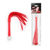 Красная плеть с рукоятью в оплетке - 28 см. - Notabu - купить с доставкой в Новокузнецке Красная плеть с рукоятью в оплетке - 28 см. - Notabu - купить с доставкой в Новокузнецке