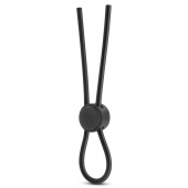 Черное силиконовое лассо на пенис SILICONE LOOP COCK RING - Blush Novelties - в Новокузнецке купить с доставкой