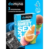 Презервативы для орального секса DOMINO Sweet Sex с ароматом мороженого - 3 шт. - Domino - купить с доставкой в Новокузнецке