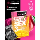 Презервативы для орального секса DOMINO Sweet Sex с ароматом манго - 3 шт. - Domino - купить с доставкой в Новокузнецке