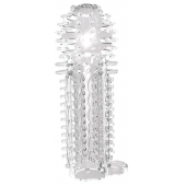 Закрытая прозрачная насадка на пенис с шипиками Nubby Sleeve - 14,5 см. - Chisa - в Новокузнецке купить с доставкой