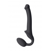 Черный безремневой страпон Silicone Bendable Strap-On S - Strap-on-me - купить с доставкой в Новокузнецке