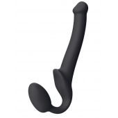 Черный безремневой страпон Silicone Bendable Strap-On S - Strap-on-me - купить с доставкой в Новокузнецке
