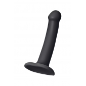 Черный фаллос на присоске Silicone Bendable Dildo S - 17 см. - Strap-on-me - купить с доставкой в Новокузнецке