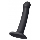 Черный фаллос на присоске Silicone Bendable Dildo S - 17 см. - Strap-on-me - купить с доставкой в Новокузнецке