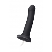 Черный фаллос с имитацией эякуляции Silicon Cum Dildo L - 19,6 см. - Strap-on-me - купить с доставкой в Новокузнецке