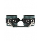 Изумрудные наручники Ladys Arsenal на карабинах - БДСМ Арсенал - купить с доставкой в Новокузнецке