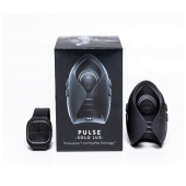 Темно-серый инновационный мужской осциллятор PULSE SOLO LUX с пультом ДУ - Hot Octopuss - в Новокузнецке купить с доставкой