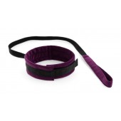 Фиолетово-черный ошейник My Rules с поводком - БДСМ Арсенал - купить с доставкой в Новокузнецке