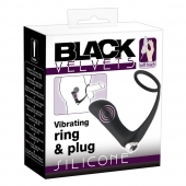 Черное эрекционное кольцо с анальной вибропробкой Vibrating Ring   Plug - Orion - в Новокузнецке купить с доставкой