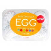 Набор из 6 мастурбаторов Tenga EGG Easy Beat с различным рельефом - Tenga - в Новокузнецке купить с доставкой