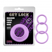 Набор из 3 сиреневых эрекционных колец Magnum Force Cock Ring - Chisa - в Новокузнецке купить с доставкой