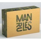 Складная коробка Man rules - 16 х 23 см. - Сима-Ленд - купить с доставкой в Новокузнецке