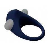 Гладкое синее эрекционное виброкольцо STIMU RING - Dream Toys - в Новокузнецке купить с доставкой