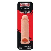 Телесная насадка EXTENDER WITH BALL STRAP 5.5 - 14 см. - Dream Toys - в Новокузнецке купить с доставкой