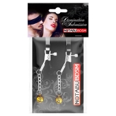 Оригинальные зажимы на соски с желтыми шариками - Notabu - купить с доставкой в Новокузнецке