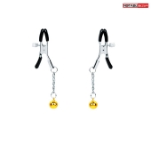 Оригинальные зажимы на соски с желтыми шариками - Notabu - купить с доставкой в Новокузнецке