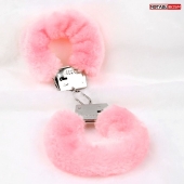 Металлические наручники с мягкой нежно-розовой опушкой - Notabu - купить с доставкой в Новокузнецке Металлические наручники с мягкой нежно-розовой опушкой - Notabu - купить с доставкой в Новокузнецке