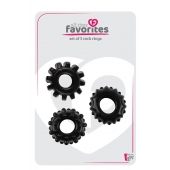 Набор из 3 черных эрекционных колец SET OF 3 COCKRINGS - Dream Toys - в Новокузнецке купить с доставкой