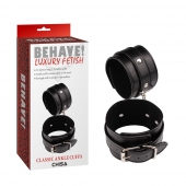 Черные оковы Classic Ankle Cuffs - Chisa - купить с доставкой в Новокузнецке