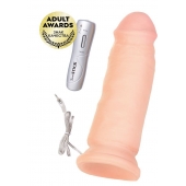 Телесный реалистичный вибратор RealStick Elite Vibro - 18 см. - ToyFa купить в Новокузнецке с доставкой в Orgasmix.ru Телесный реалистичный вибратор RealStick Elite Vibro - 18 см. - ToyFa