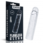 Прозрачная насадка-удлинитель Flawless Clear Penis Sleeve Add 1 - 15,5 см. - Lovetoy - в Новокузнецке купить с доставкой