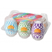 Набор из 6 мастурбаторов Tenga EGG IV с различным рельефом - Tenga - в Новокузнецке купить с доставкой